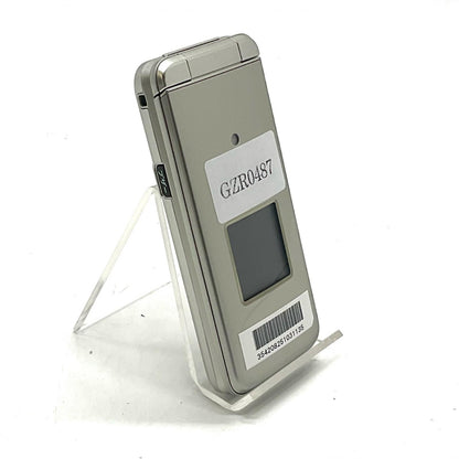【最速発送】 かんたんケータイ 8GB ゴールド系 au SIMフリー KYF41 白ロム【難有】