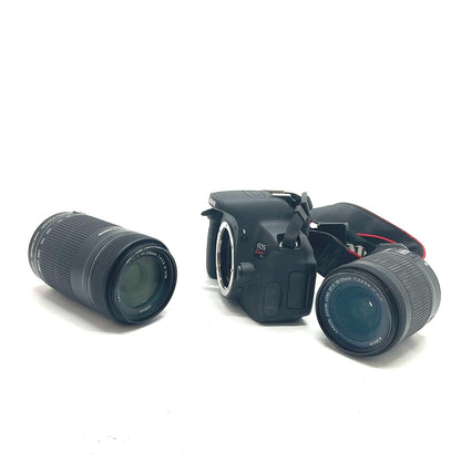 【全額返金保証】【最速発送】Canon デジタル一眼 EOS Kiss X7i / EF-S 55-250mm F4-5.6 IS STM / EF-S 18-55mm F3.5-5.6 IS STM 美品 動作確認済