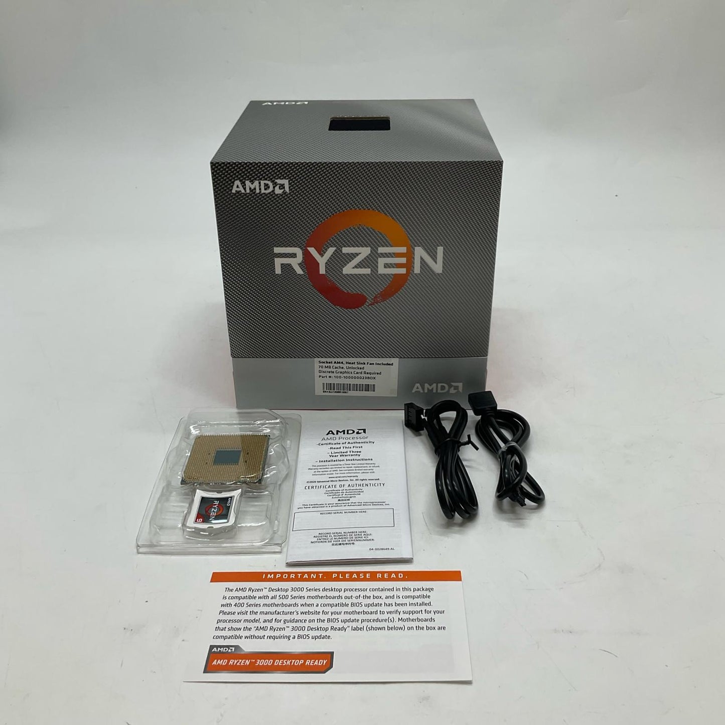【全額返金保証】【最速発送】AMD CPU Ryzen 9 3900X ソケットAM4 100-100000023BOX 美品 動作確認済