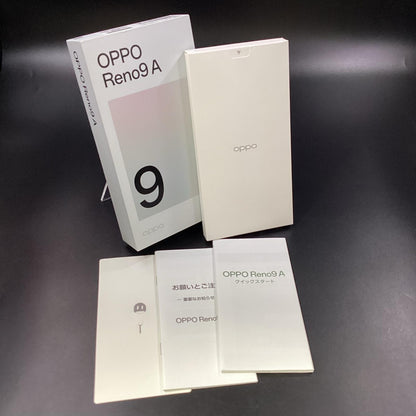 【全額返金保証】【最速発送】OPPO Reno 9A 128GB ムーンホワイト Y!mobile A301OP 白ロム 美品 動作確認済
