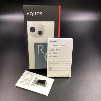 【最速発送】SHARP AQUOS R9 256GB ホワイト SIMフリー SH-M28 白ロム【難有】