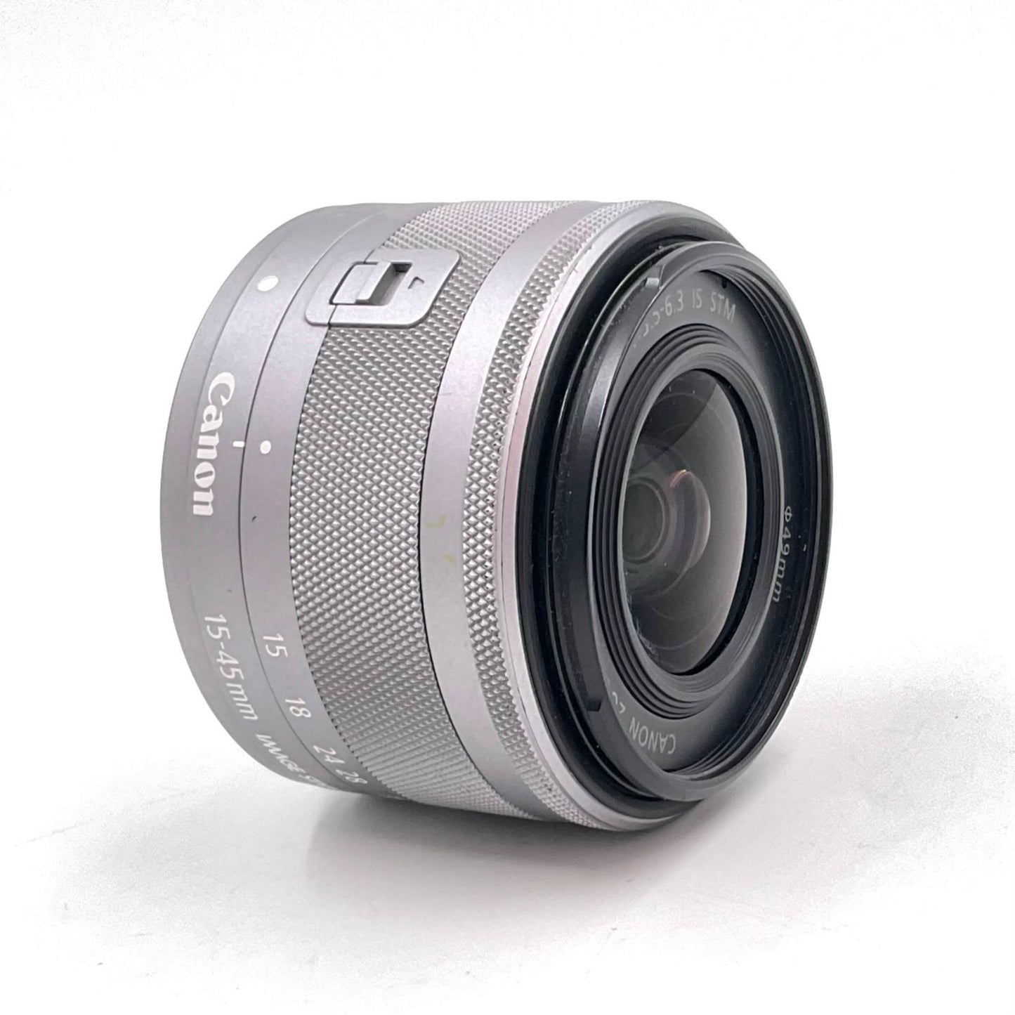 【全額返金保証】【最速発送】Canon EF-M15-45mm F3.5-6.3 IS STM [シルバー] 美品 動作確認済