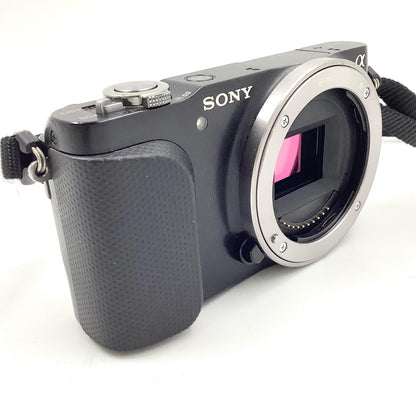 【全額返金保証】【最速発送】Sony デジタル一眼 α NEX-3N ボディ ブラック 美品 動作確認済
