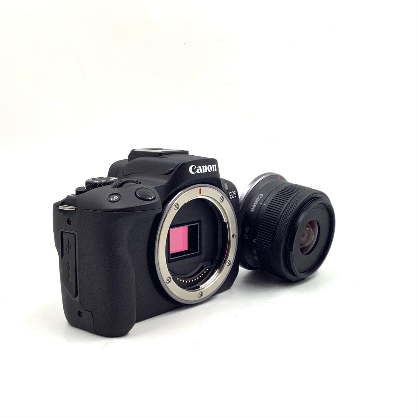 【全額返金保証】【最速発送】Canon デジタル一眼 EOS R50 RF-S18-45 IS STM レンズキット ブラック 超美品 動作確認済