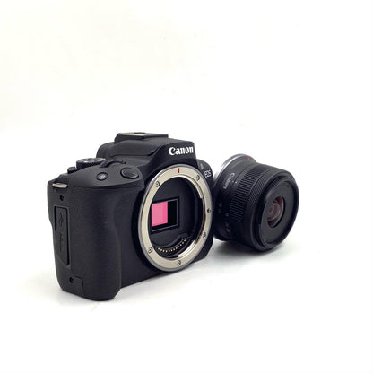 【全額返金保証】【最速発送】Canon デジタル一眼 EOS R50 RF-S18-45 IS STM レンズキット ブラック 超美品 動作確認済