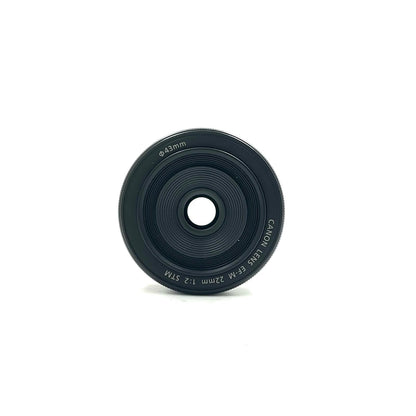 【全額返金保証】【最速発送】Canon EF-M 22mm F2 STM ブラック 美品 動作確認済