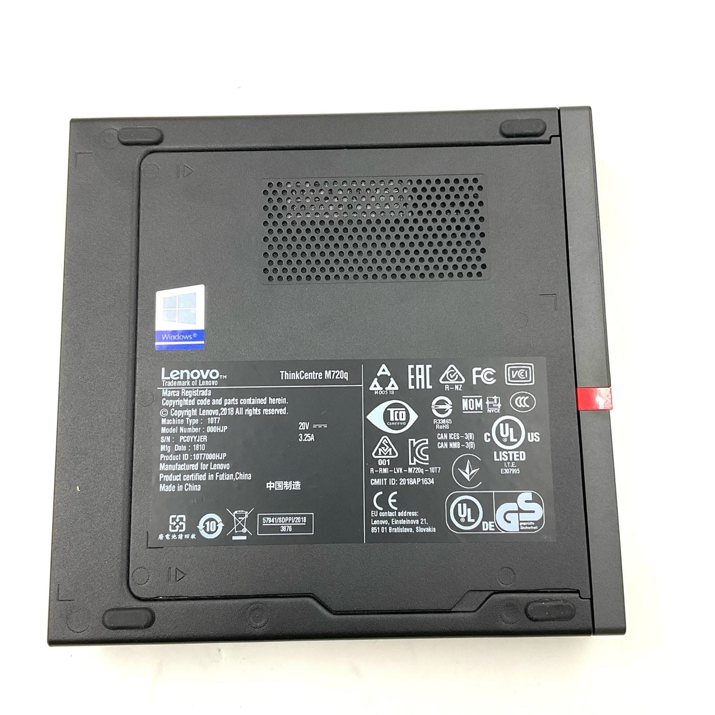 【最速発送】Lenovo ThinkCentre M720q 10T7000HJP i5-8400T 8GB SSD 256GB【難有】