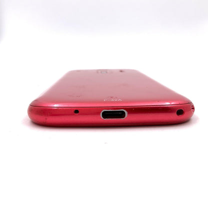 【全額返金保証】【最速発送】富士通 らくらくスマートフォン 32GB レッド docomo F-42A 白ロム 動作確認済