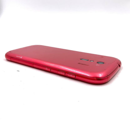 【全額返金保証】【最速発送】富士通 らくらくスマートフォン 32GB レッド docomo F-42A 白ロム 動作確認済