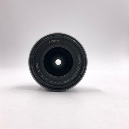 【全額返金保証】【最速発送】Canon EF-M15-45mm F3.5-6.3 IS STM [シルバー] 美品 動作確認済