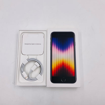 【全額返金保証】【最速発送】Apple iPhone iPhone SE（第3世代） 128GB ミッドナイト SIMフリー 白ロム 超美品 動作確認済 100%