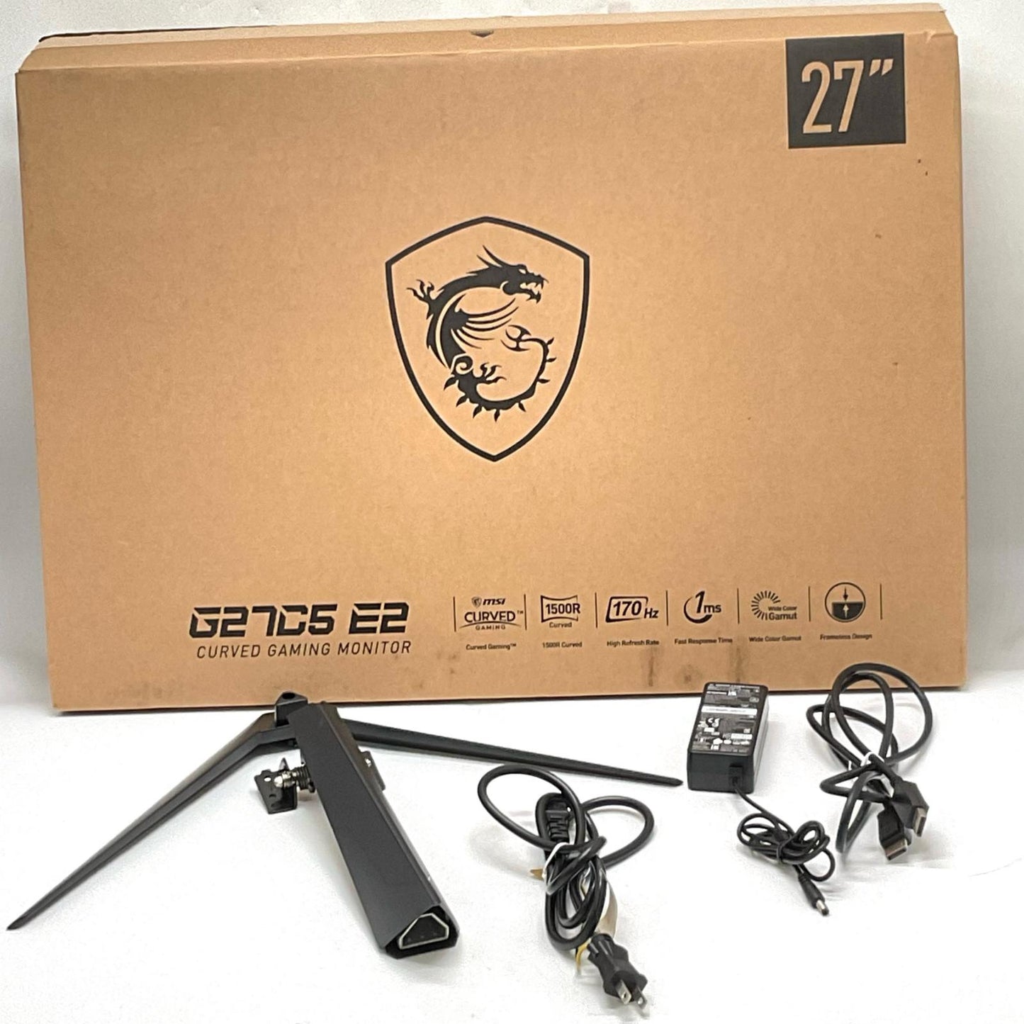 【全額返金保証】【最速発送】MSI 湾曲ゲーミングモニター G27C5 E2 27インチ 美品 動作確認済