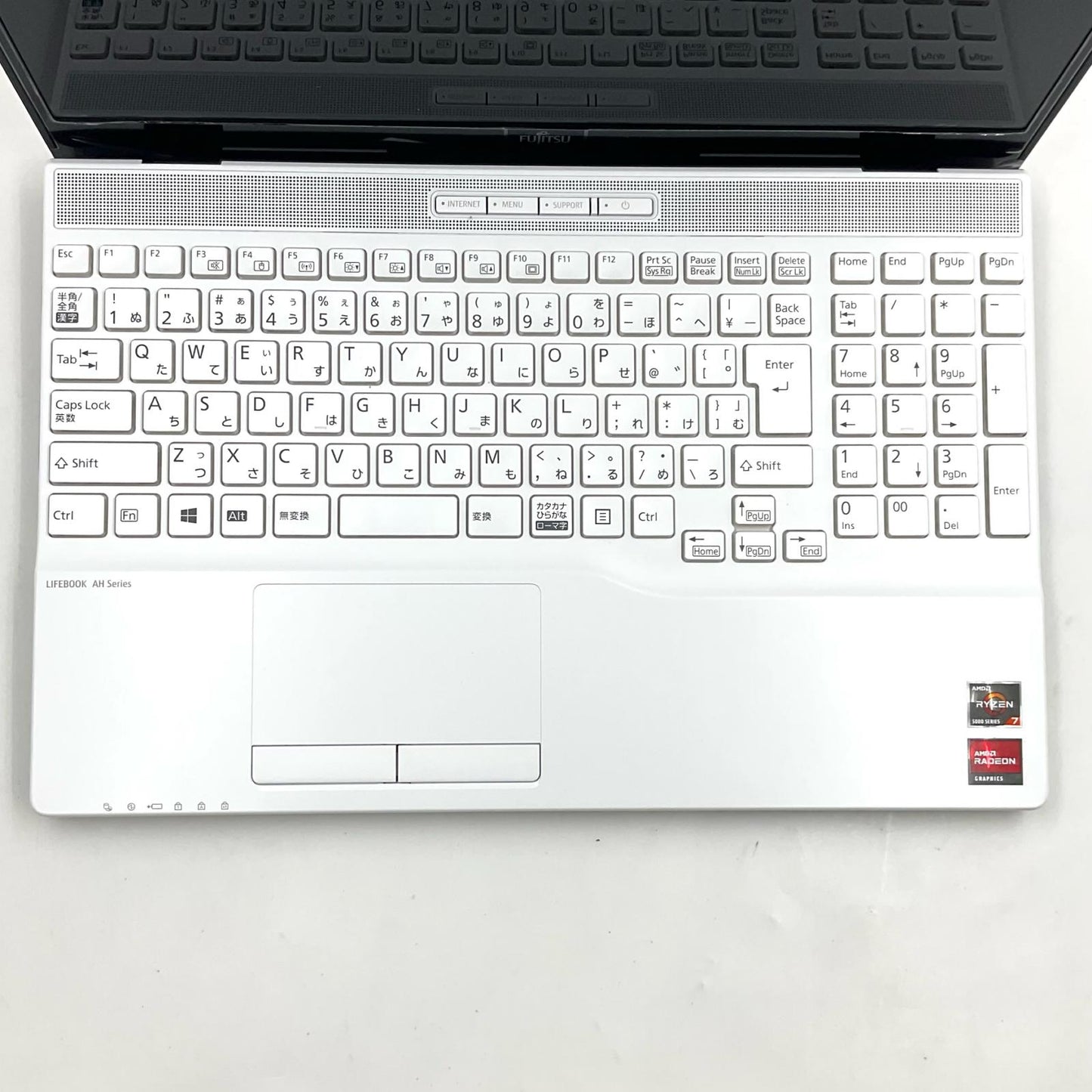 【全額返金保証】【最速発送】FUJITSU LIFEBOOK FMVA50F3W AMD Ryzen 7 5700U with Radeon Graphics 8GB M.2 SSD 256GB 90.4% 美品 動作確認済
