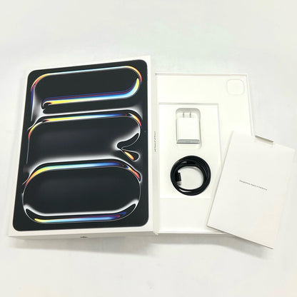 【全額返金保証】【最速発送】Apple iPad Pro M4 Nano-textureガラス 13インチ 1TB スペースブラック Wi-Fi 美品 動作確認済