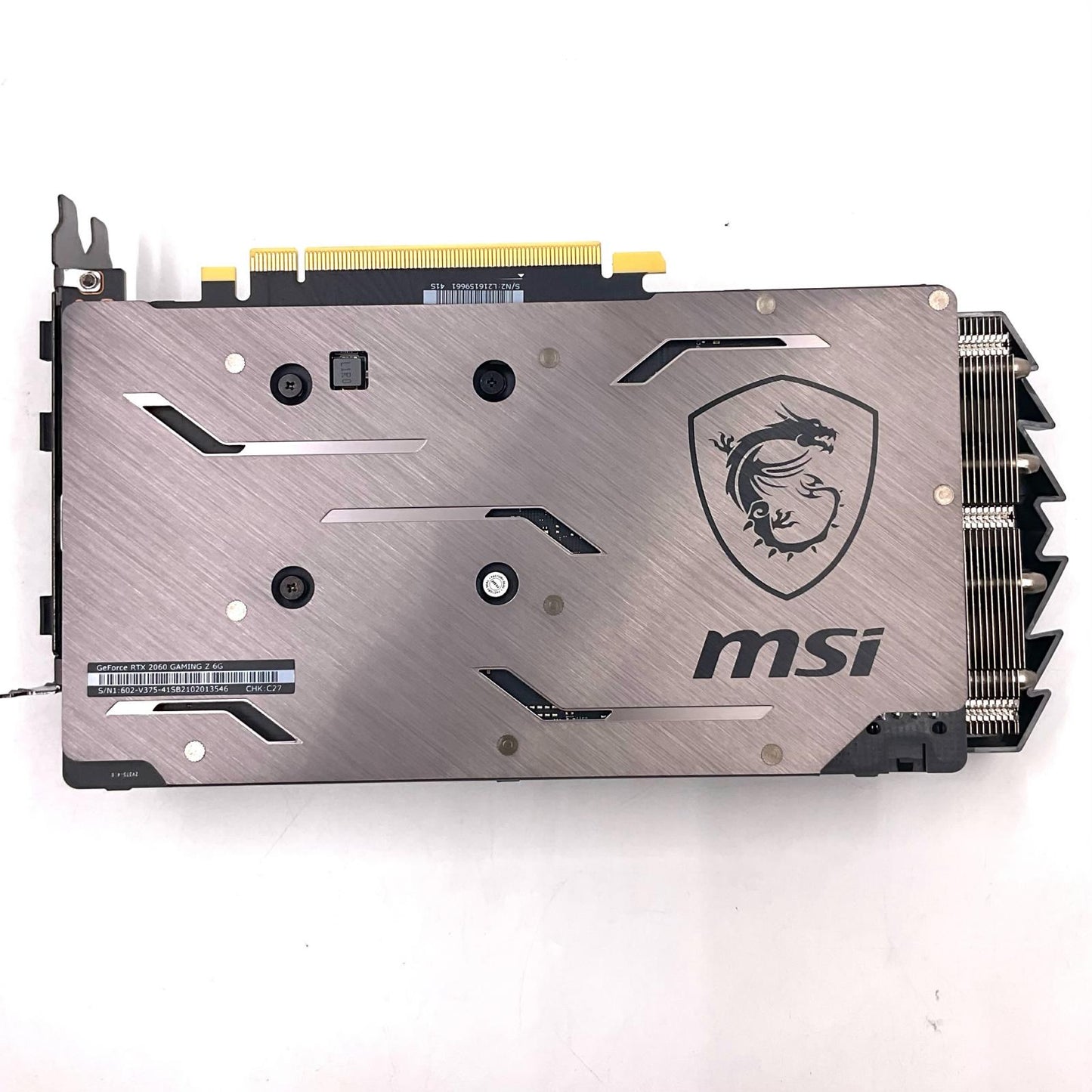 【全額返金保証】【最速発送】MSI グラフィックボード GeForce RTX 2060 GAMING Z 6G 美品 動作確認済