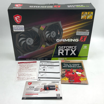 【全額返金保証】【最速発送】MSI グラフィックボード GeForce RTX 3060 Ti GAMING X 8G LHR 美品 動作確認済