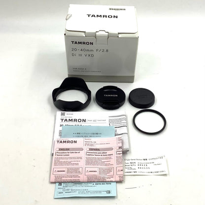 【全額返金保証】【最速発送】TAMRON 20-40mm F/2.8 Di III VXD (Model A062) [ソニー用] 美品 動作確認済