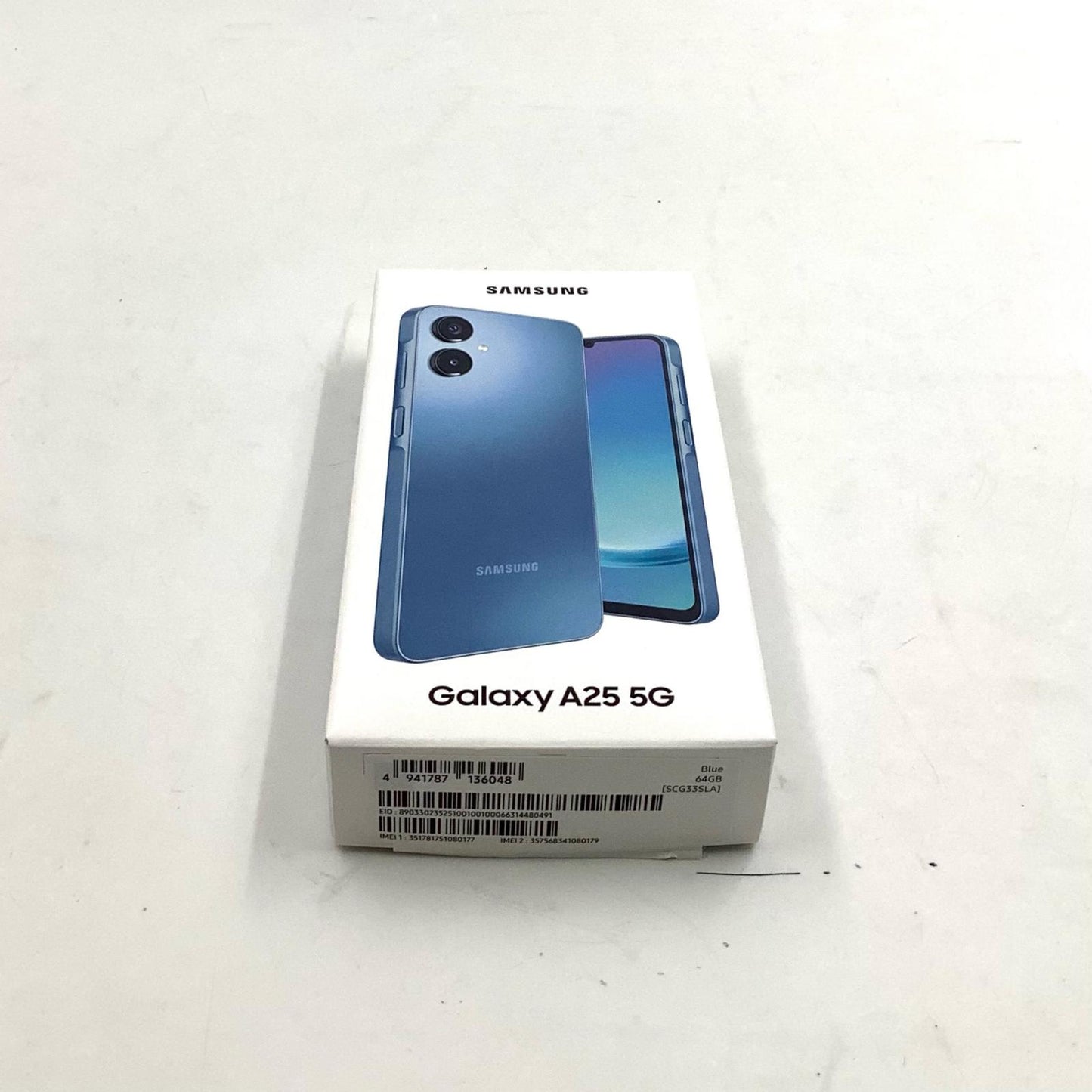 【全額返金保証】【最速発送】SAMSUNG Galaxy A25 64GB ブルー au 白ロム 超美品 動作確認済