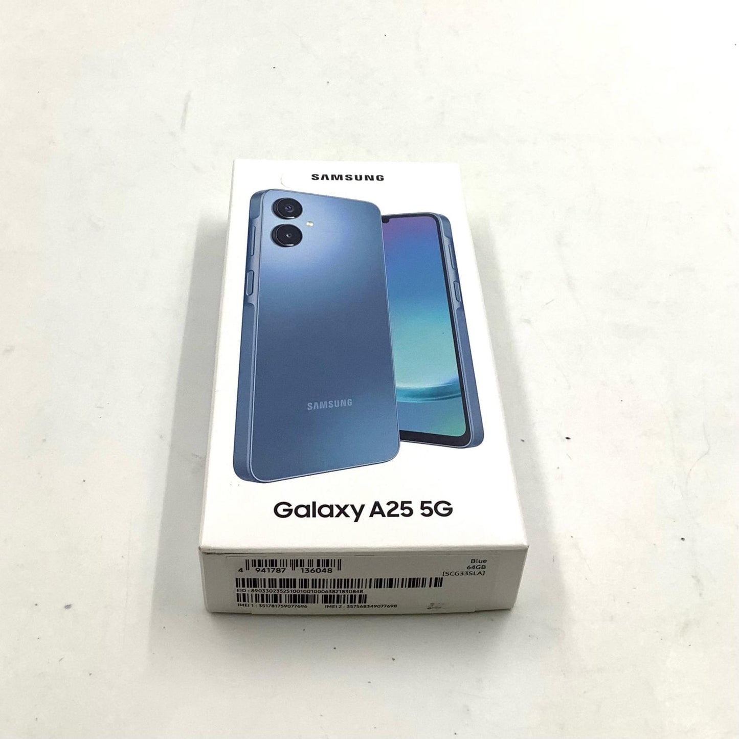【全額返金保証】【最速発送】SAMSUNG Galaxy A25 64GB ブルー au 白ロム 超美品 動作確認済