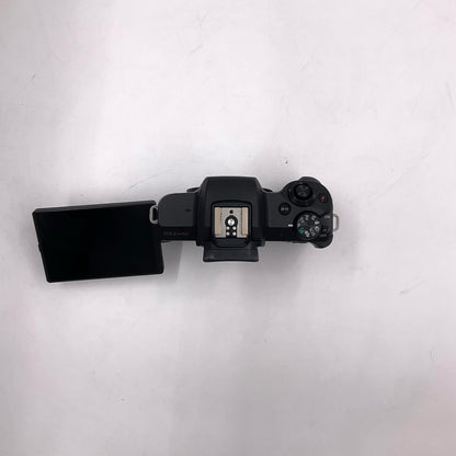 【全額返金保証】【最速発送】Canon デジタル一眼 EOS Kiss M2 EF-M15-45 IS STM レンズキット [ブラック] 美品 動作確認済