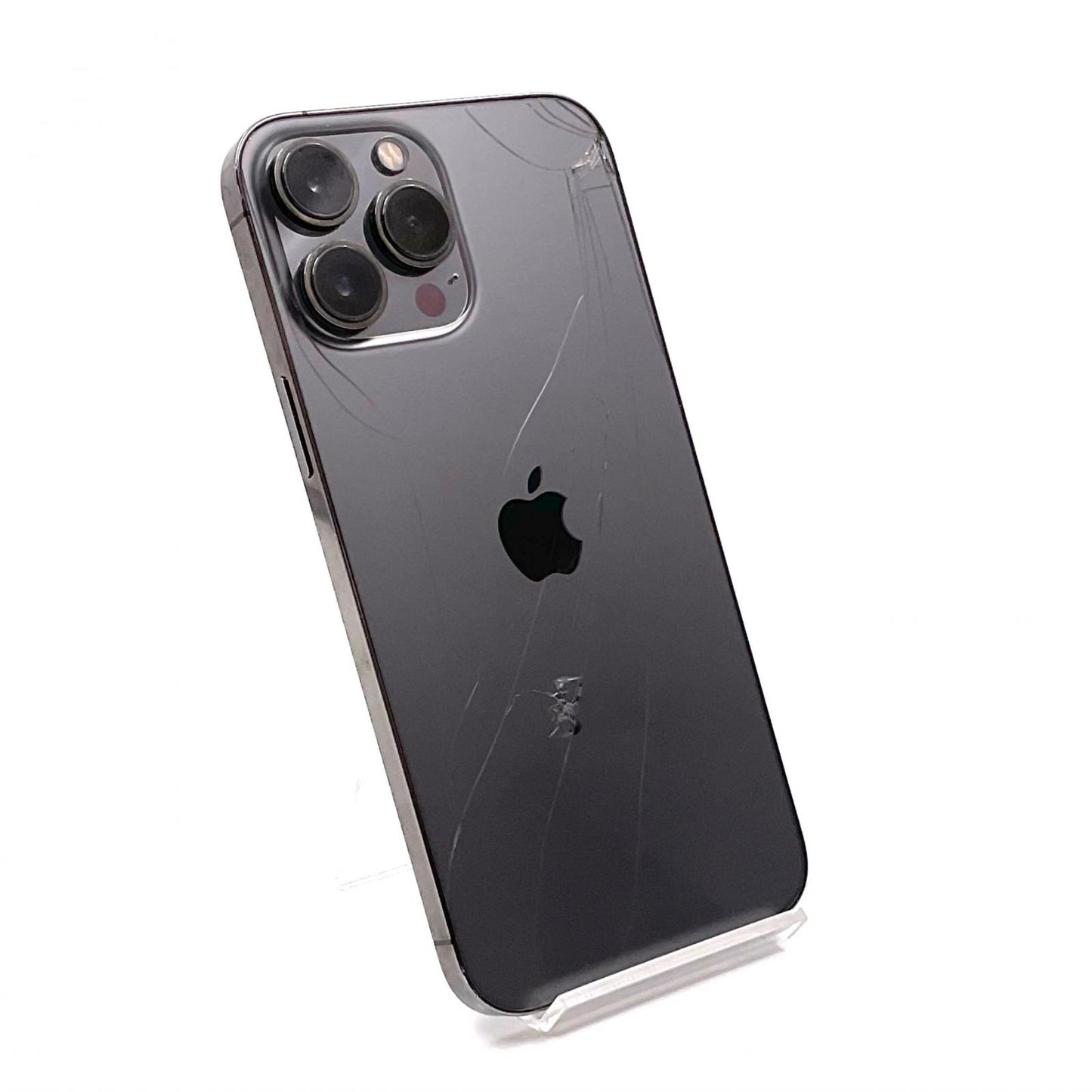 【最速発送】Apple iPhone iPhone 13 Pro Max 128GB グラファイト au SIMフリー 白ロム【難有】 80%