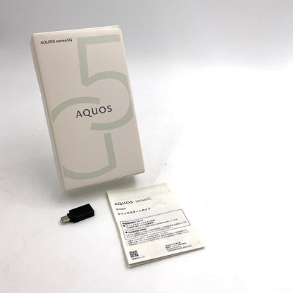 【全額返金保証】【最速発送】SHARP AQUOS sense5G 64GB Olive Silver au SHG03 白ロム 超美品 動作確認済