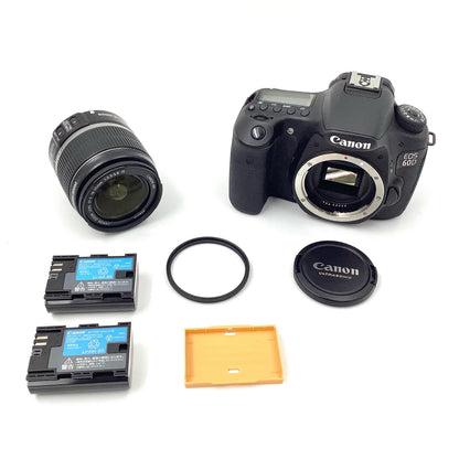 【全額返金保証】【最速発送】Canon デジタル一眼 EOS 60D EF-S18-55 IS レンズキット ブラック 美品 動作確認済