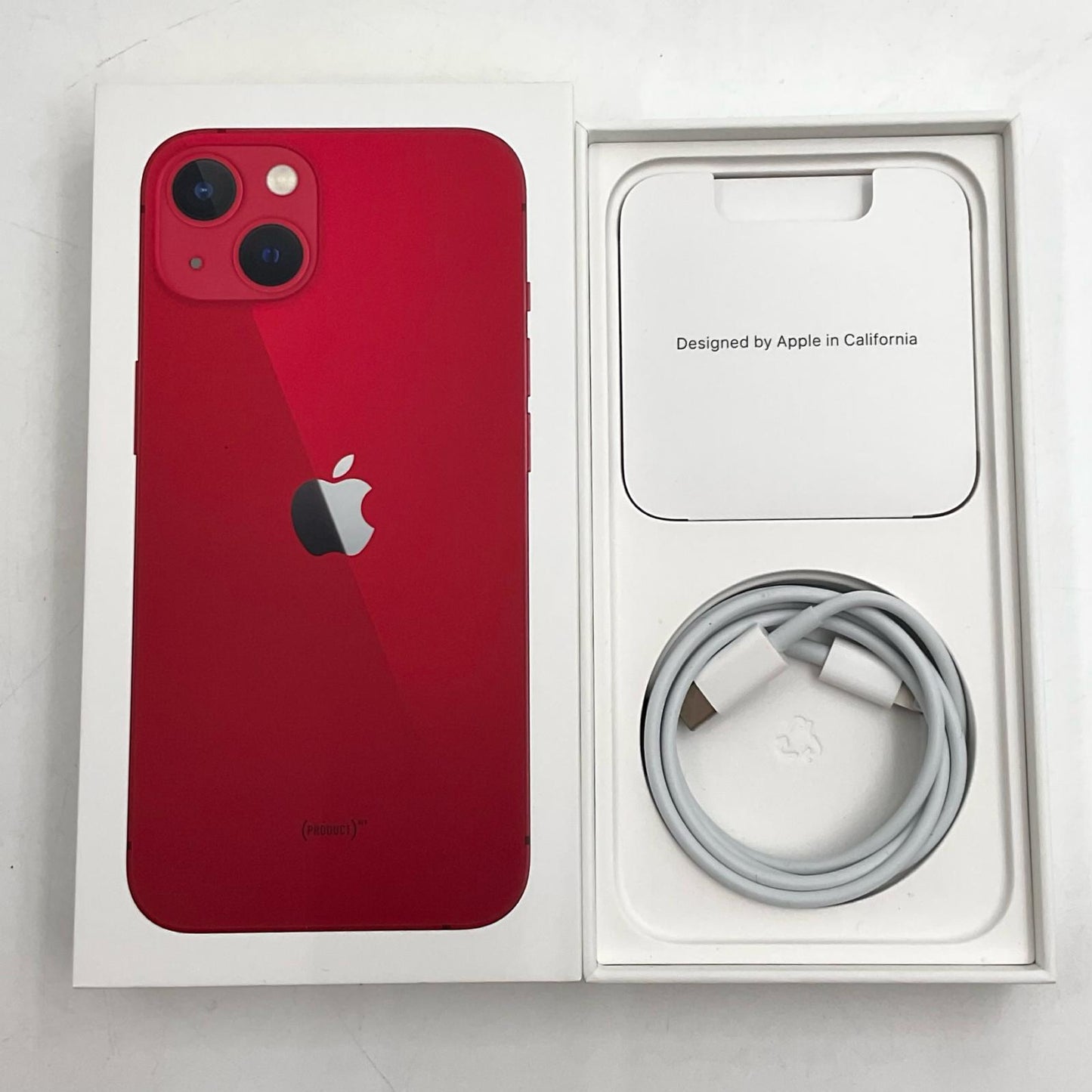 【全額返金保証】【最速発送】Apple iPhone iPhone 13 128GB (PRODUCT)RED docomo SIMフリー 白ロム 動作確認済 77%