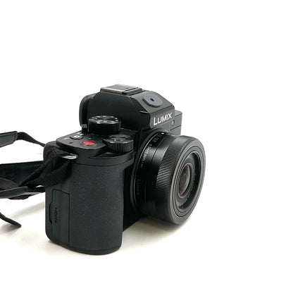 【全額返金保証】【最速発送】Panasonic デジタル一眼 LUMIX DC-G100V 標準ズームレンズキット トライポッドグリップ付 ブラック 美品 動作確認済