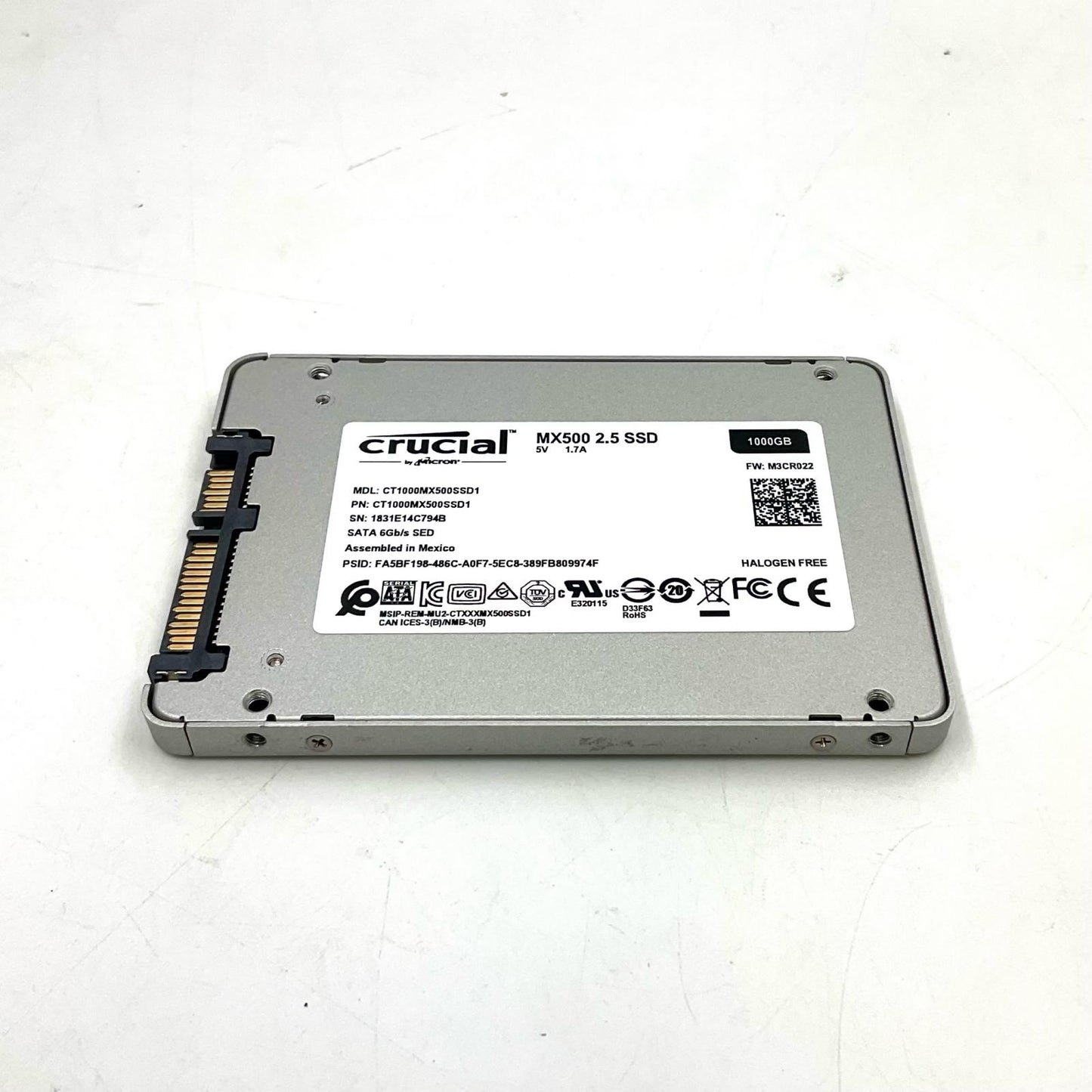 【全額返金保証】【最速発送】crucial 1TB CT1000MX500SSD1 美品 動作確認済