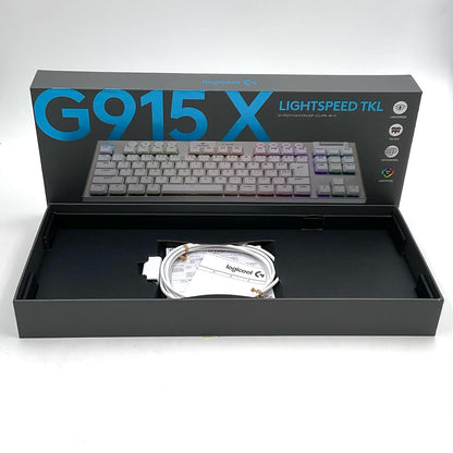 【全額返金保証】【最速発送】Logicool G915 X LIGHTSPEED TKL ホワイト YR0076 超美品 動作確認済
