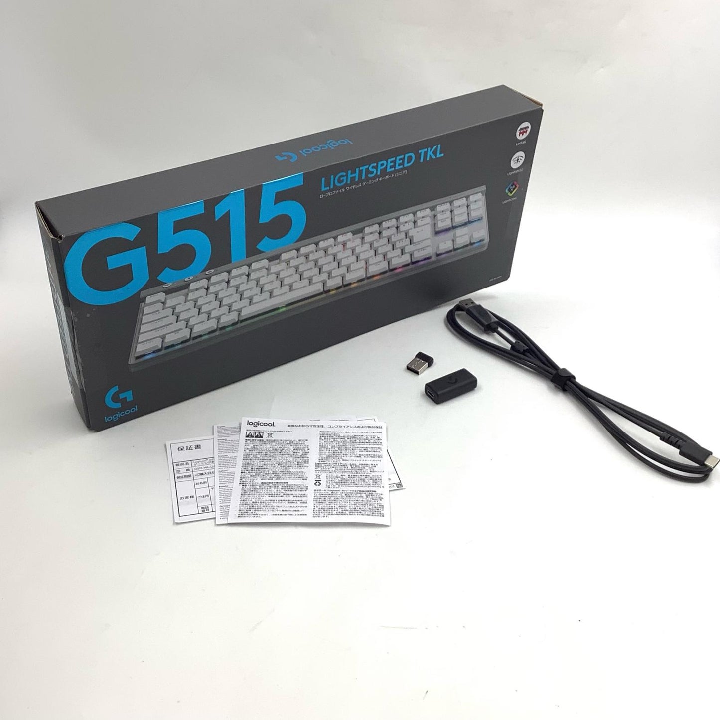 【全額返金保証】【最速発送】Logicool G515 LIGHTSPEED TKL ホワイト YR0098 超美品 動作確認済