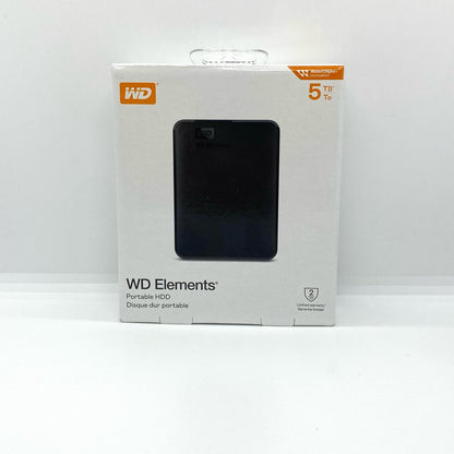 【全額返金保証】【最速発送】WD Elements ストレージ Portable HDD 5TB WDBU6Y0050BBK-WESN 新品未開封 即納OK