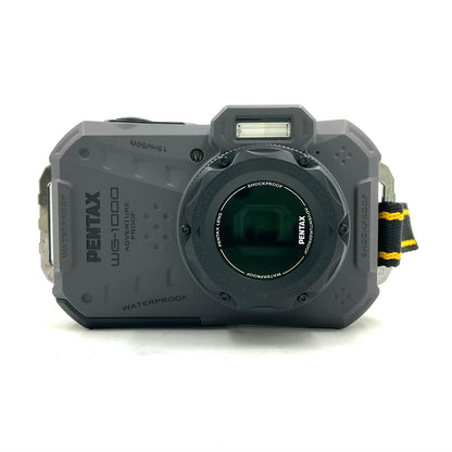 【全額返金保証】【最速発送】PENTAX コンパクトデジタルカメラ WG-1000 グレー 美品 動作確認済