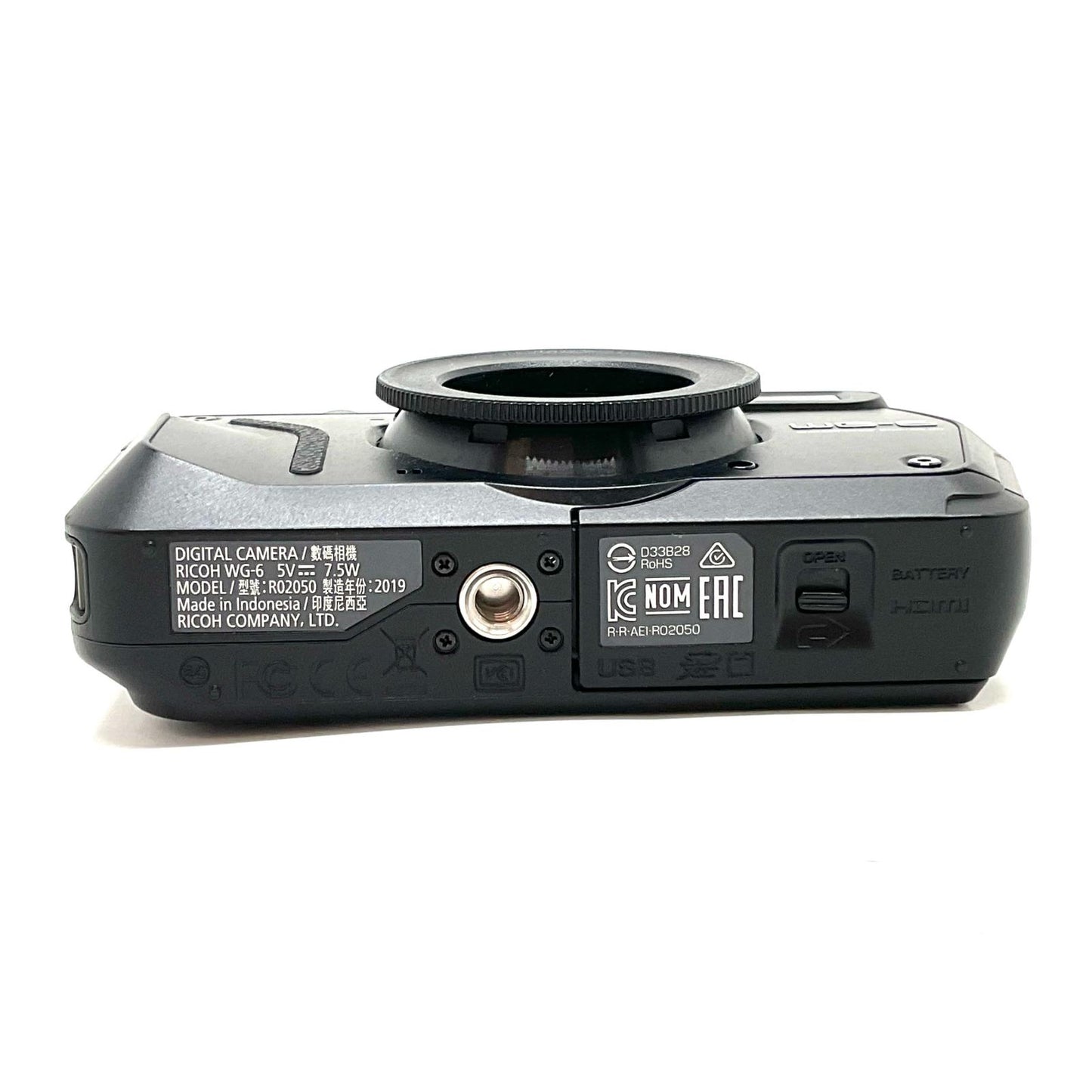 【全額返金保証】【最速発送】RICOH コンパクトデジタルカメラ WG-6 ブラック 美品 動作確認済