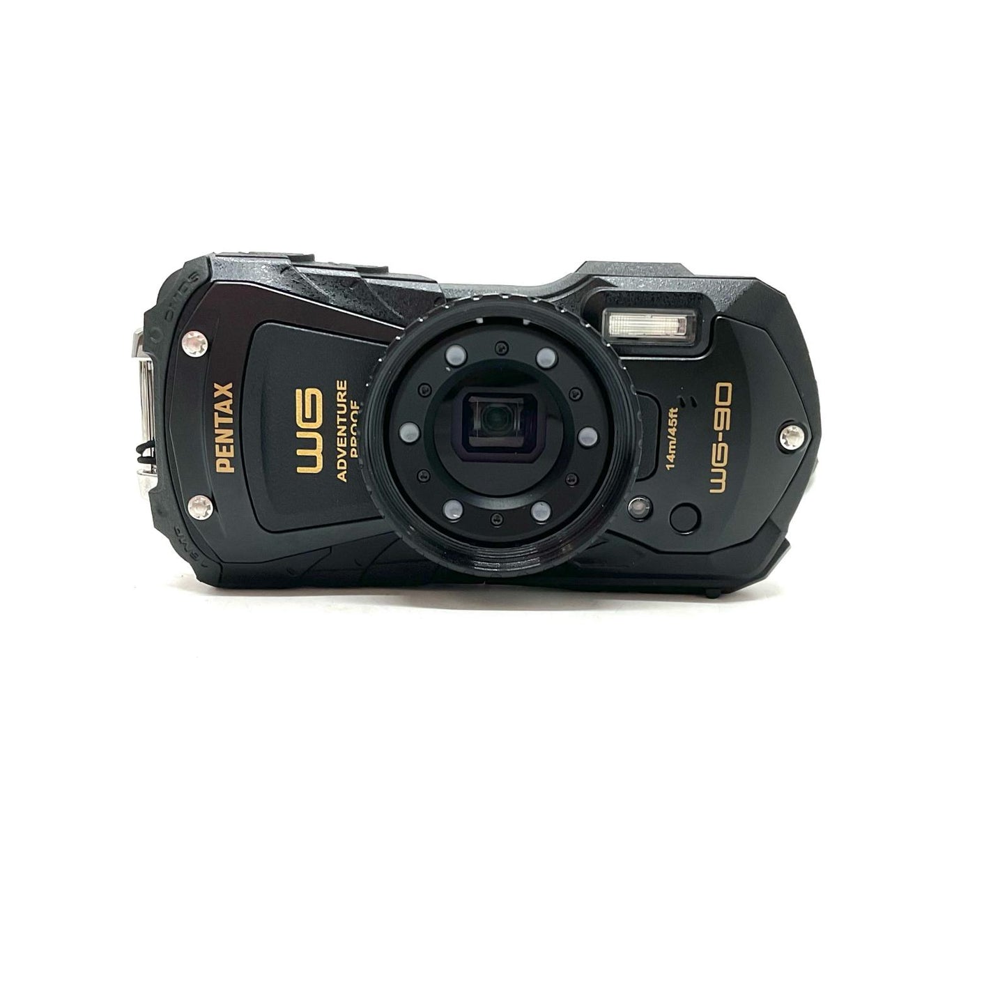 【全額返金保証】【最速発送】PENTAX コンパクトデジタルカメラ WG-90 ブラック 美品 動作確認済