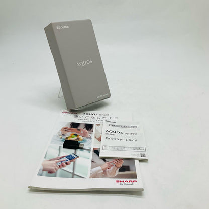 【全額返金保証】【最速発送】SHARP AQUOS sense6 64GB ブラック docomo SH-54B 白ロム 動作確認済