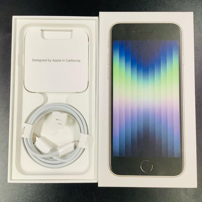 【全額返金保証】【最速発送】Apple iPhone iPhone SE（第3世代） 64GB スターライト Softbank 白ロム 美品 動作確認済 87%