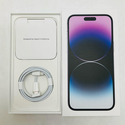 【全額返金保証】【最速発送】Apple iPhone iPhone 14 Pro Max 128GB ディープパープル Softbank 動作確認済 100%