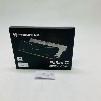 【全額返金保証】【最速発送】Acer メモリ Predator Pallas II DDR5 6000MHz (16GBx2枚) BL.9BWWR.374 美品 動作確認済