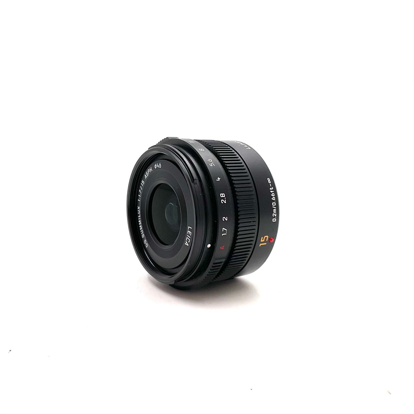 【全額返金保証】【最速発送】Panasonic LEICA DG SUMMILUX 15mm/F1.7 ASPH. H-X015-K [ブラック] 美品 動作確認済