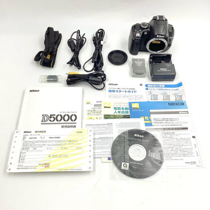 【全額返金保証】【最速発送】Nikon デジタル一眼 D5000 ブラック 美品 動作確認済