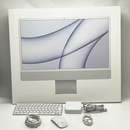 【全額返金保証】【最速発送】Apple iMac 24インチ M1 8コア 8GB SSD 256GB シルバー 美品 動作確認済