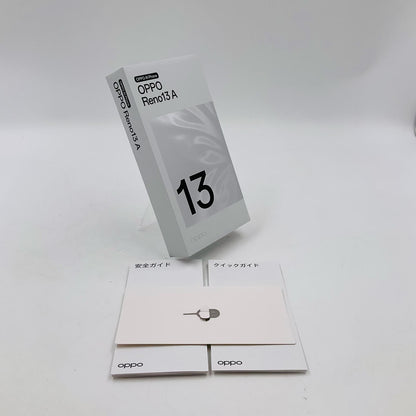 【全額返金保証】【最速発送】OPPO Reno 13　A 128GB アイスブルー 楽天モバイル SIMフリー CPH2699 白ロム 動作確認済