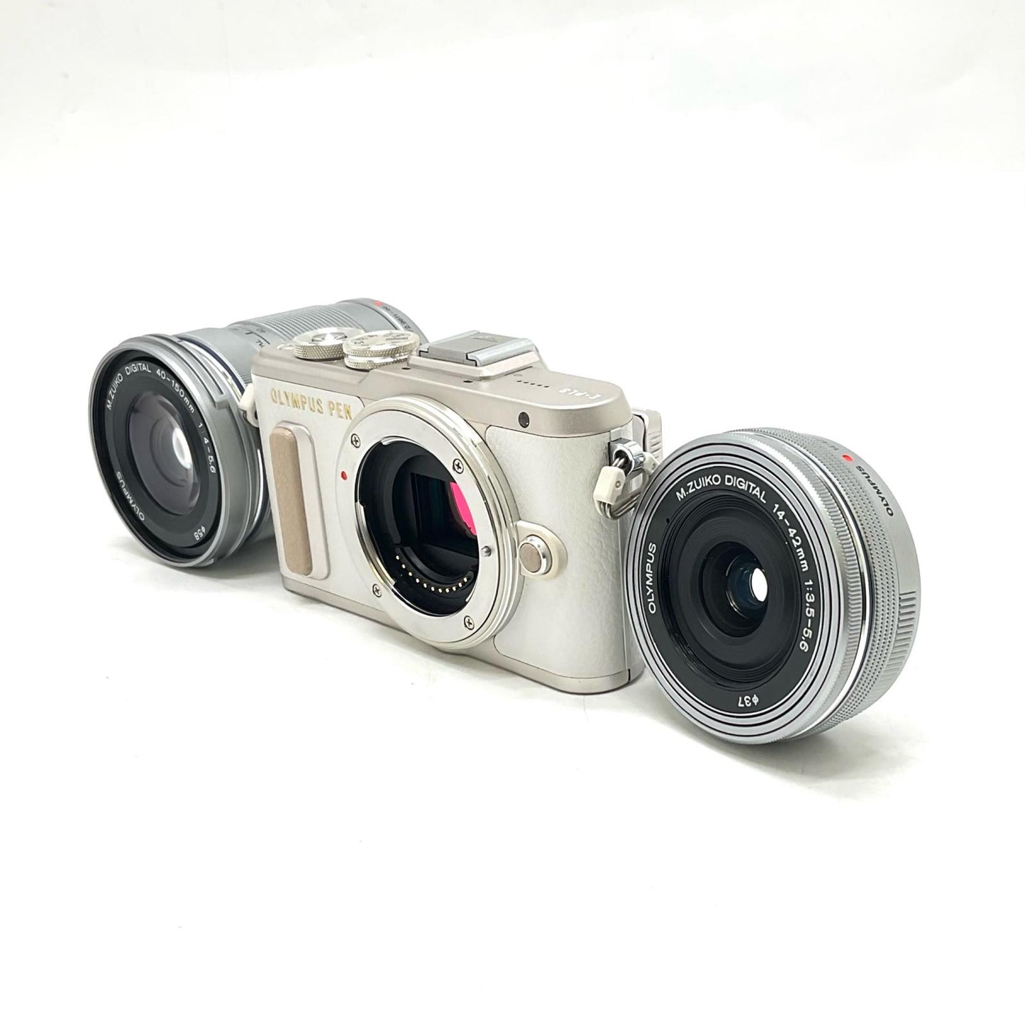【全額返金保証】【最速発送】OLYMPUS デジタル一眼 PEN E-PL8 EZダブルズームキット ホワイト 美品 動作確認済