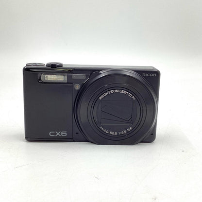 【全額返金保証】【最速発送】RICOH コンパクトデジタルカメラ CX6 [ブラック] 美品 動作確認済