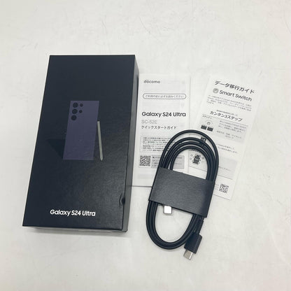 【全額返金保証】【最速発送】SAMSUNG Galaxy S24 Ultra 256GB チタニウム バイオレット docomo SC-52E 白ロム 美品 動作確認済