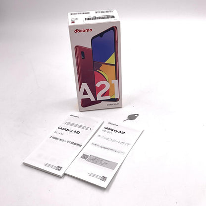 【全額返金保証】【最速発送】SAMSUNG Galaxy A21 64GB レッド docomo SC-42A 白ロム 動作確認済