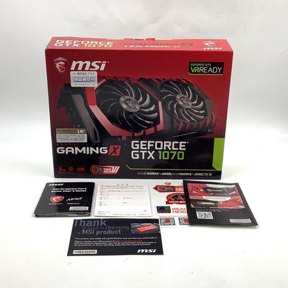 【全額返金保証】【最速発送】MSI 『Twin Frozr VI/OCモデル』 グラフィックスボード VD6072 GeForce GTX1070 GAMING X8G 美品 動作確認済