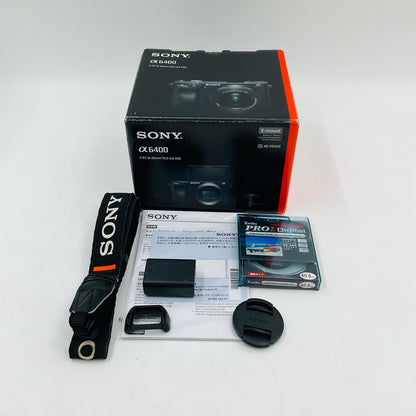 【全額返金保証】【最速発送】Sony デジタル一眼 α6400 ILCE-6400K パワーズームレンズキット [シルバー] 美品 動作確認済